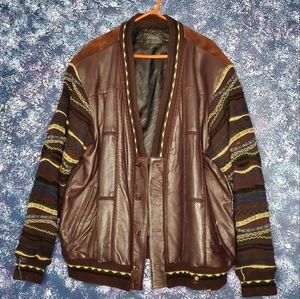 Mens vintage leather coat